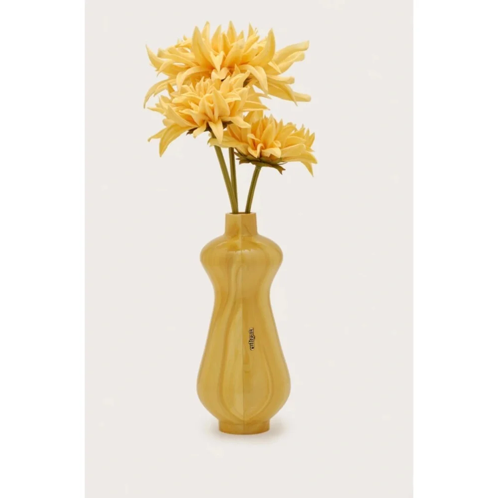 Cult Gaia Dee Dee Flower Daisy Cornsilk Multi Vase Yellow Clutch $498 NEW In Box - Picture 4 of 4